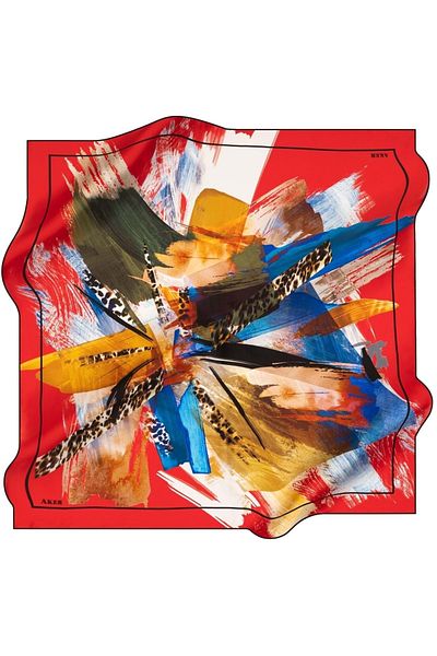 Aker Silk Crepe Satin Scarf 2021 Spring Summer8286701 - 314