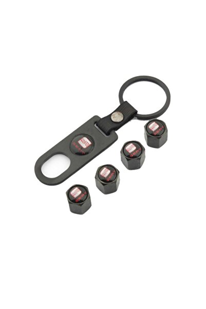 GARDENAUTO سلسلة مفاتيح معدنية لسيارة سيات ليون 2013-2020 مع مجموعة من 4 أغطي...