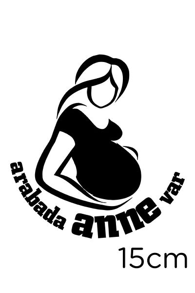 MIGNATIS Autocolant pentru mașină modificat Mommy Has Girl-Boy 15cm - Negru