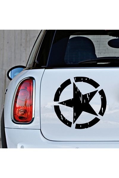 MIGNATIS Autocolant Black Army - Autocolant auto pentru mașină modificat de 25 cm cu efect de stropire