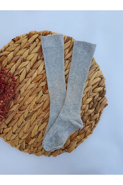 masal trend Gray Below Knee Baby Kids Socks