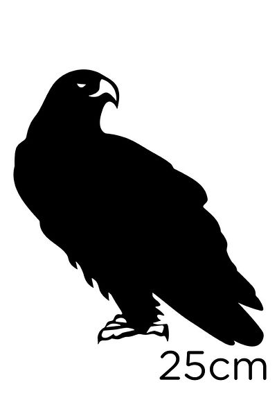 MIGNATIS Autocolant Born to Turn Back Eagle 25cm - Negru