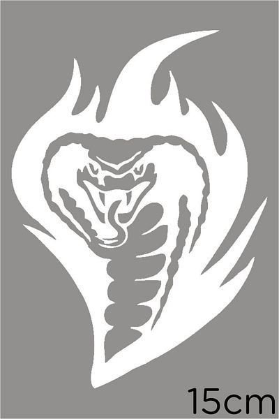 MIGNATIS Lipire autocolant Cobra Snake cu efect de foc 15cm - Alb