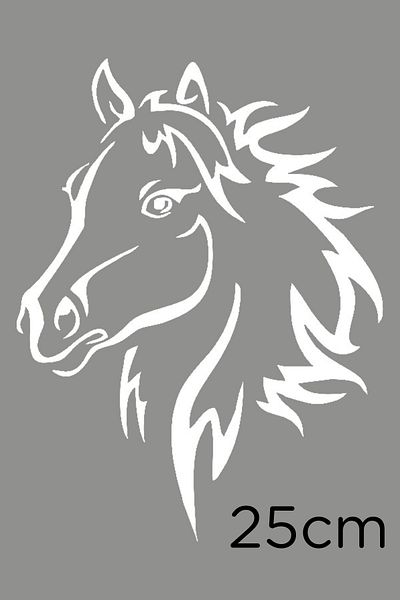 MIGNATIS Măneci Flying Horse Head Sticker Pastă 25cm - Alb