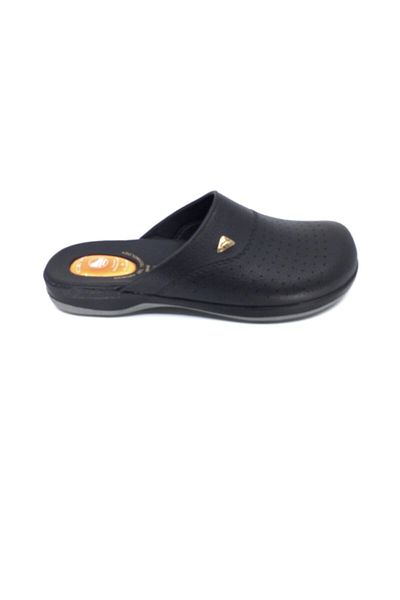 Ceyo Unisex Μαύρο Χρώμα Τζελ Σόλα για Δαγκάνα της Φτέρνας Memory Foam Ορθοπεδικά Σαμπό Παντόφλες 9846 Flex-1