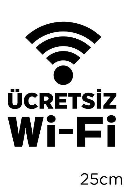 MIGNATIS Autocolant cu pictogramă Wifi gratuită 25 cm - negru