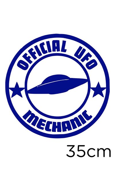 MIGNATIS Official Ufo Mechanic Wall Sticker 35cm - Navy Blue