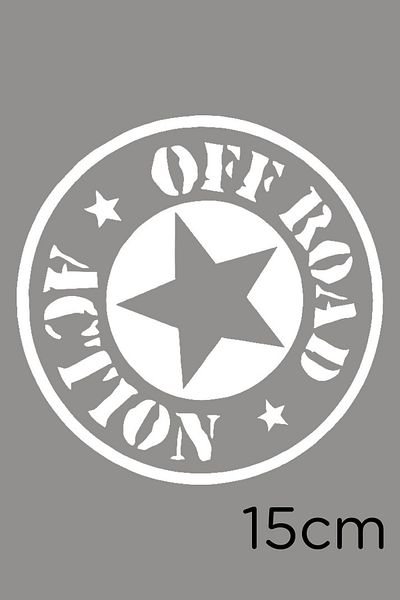 MIGNATIS Autocolant pentru mașină modificat Army Star Off Road Action 15cm - Alb
