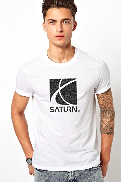 QIVI Saturn Štampano bela muška Pleteno majica