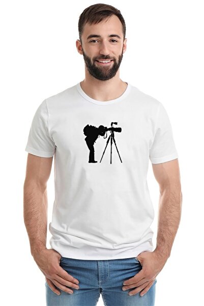 QIVI Tricou tricotat pentru bărbați alb cu sigla Wolfteam imprimat. Tricou. T...