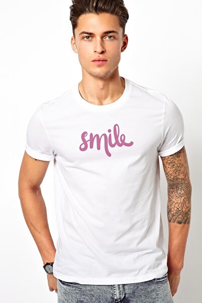 QIVI Smile Euclidean Microsoft Word Štampano bela muška Pleteno majica