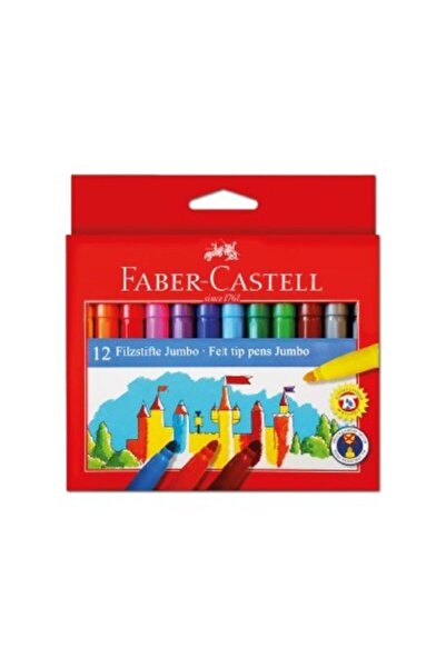 Faber Castell Faber Castel Jumbo Keçeli Kalem 12 Renk