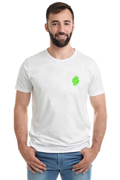 QIVI Billie Eilish Logo Blosh Štampano Bela muška Pleteno majica T-shirt T-shirt