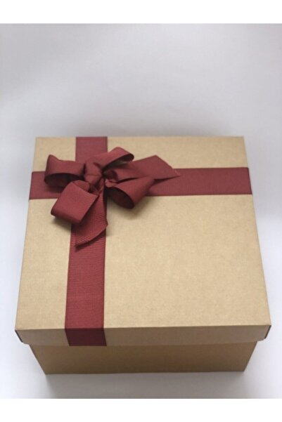 Stil Kutu Kırmızı Kraft Hediye Kutusu