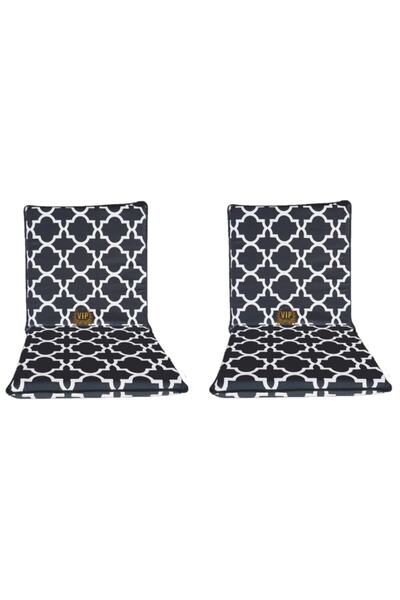 Vip Home Concept Market Ürünleri Стілець Подушка 4 Штук З Спинкою Велика Застібка Можна Прати Чорний