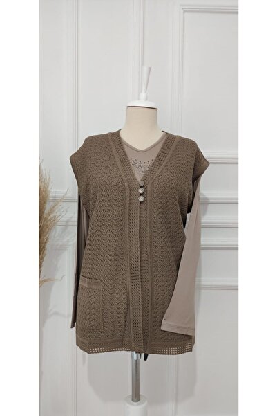 nacar çarşı Women Mother Fine Knitwear Vest