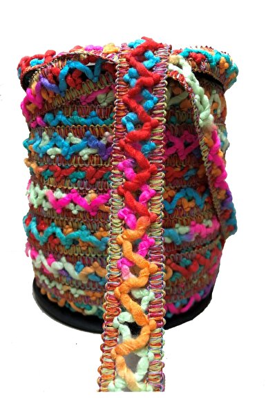 e tuhafiye Renkli Örgü Şerit 2 m