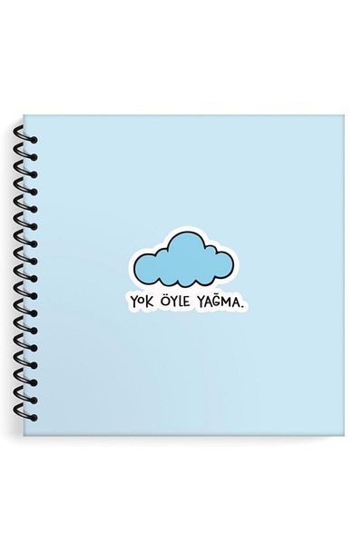 KESKİN COLOR Feeling Things Lined Spiral Notepad with Hard Cover Sticker Light Paper 50 Sheets 16x15 cm