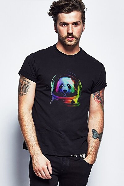 QIVI Vanzemaljski Panda Astronaut Panda Astronaut Svemir Štampano Crna Muška ...