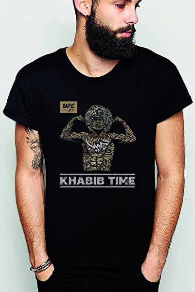 QIVI Ufc Khabib Time Printed Black Tricou Tricotat Tricou Tricou Tricou Tricou