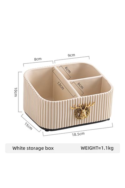 Nemtech Decorative Storage Organize Box Cream Color 41b