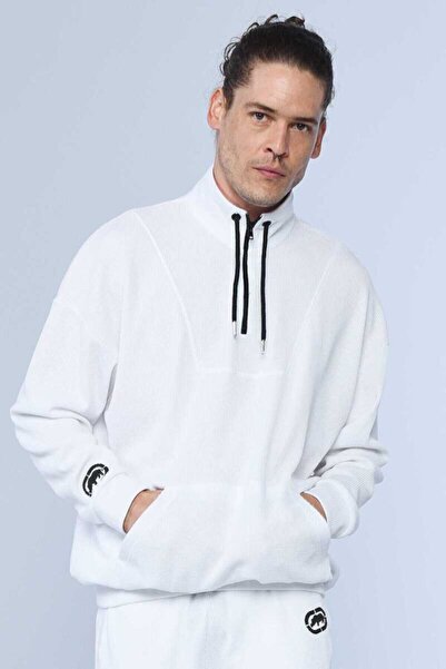 ECKO UNLTD Ανδρικό φούτερ με γιακά Sofen White
