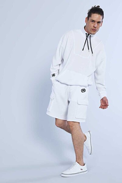 ECKO UNLTD Ανδρικό φούτερ με γιακά Sofen White