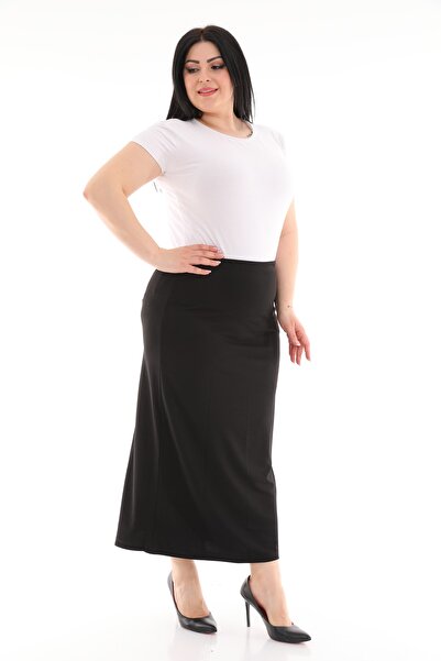 Şahbaz Women's Plus Size Crepe Pencil Skirt