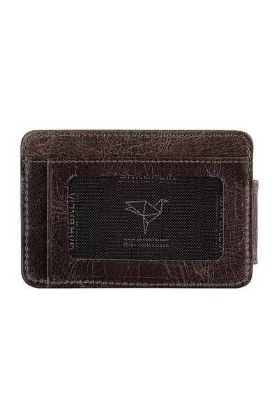 Garbalia Unisex Δερμάτινη Θήκη Κάρτας - Μαγνητισμένο Κάλυμμα