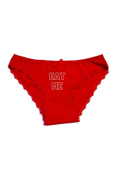 BoxerMasters Chiloți de damă cu imprimeu Eat Me