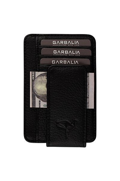 Garbalia Δερμάτινο κάλυμμα μαγνήτη Unisex θήκη κάρτας