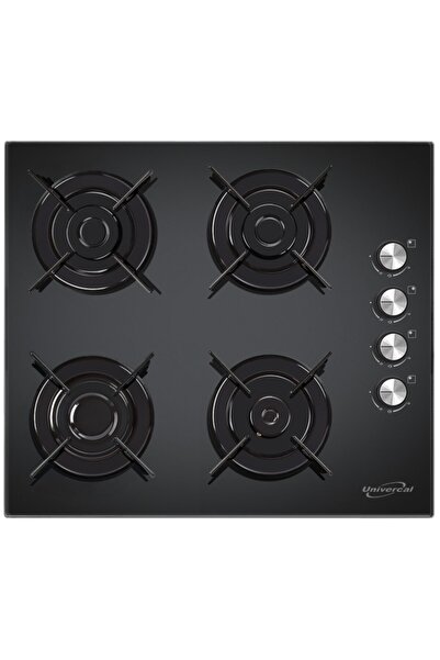univercal Unıvercal Marka Ucosy6050yk Gaz Kesme Emniyetli Ankastre Cam Ocak Doğalgazlı Siyah