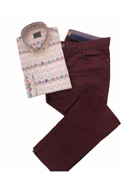Sarar Ανδρικό πουκάμισο με ψηφιακή εκτύπωση Slim Fit