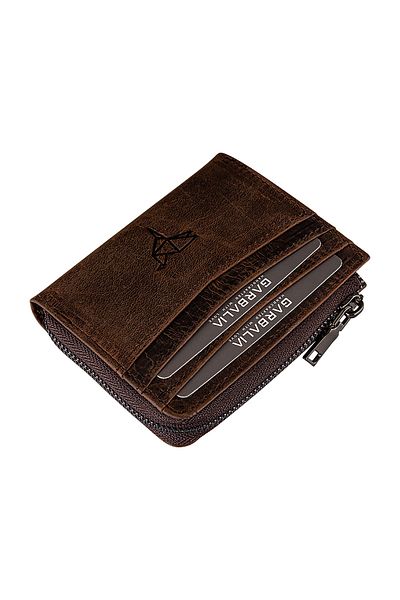 Garbalia Unisex Crazy Brown Πορτφόλιο Χρημάτων Figo