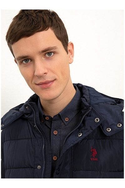 U.S. Polo Assn. معطف أزرق كحلي للرجال