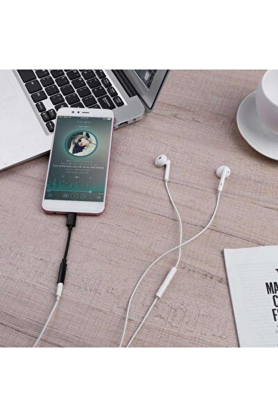 Ayex Type-c Için 3.5mm Kulaklık Ve Mikrofon Adaptörü Siyah