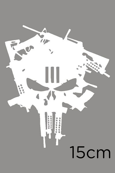 MIGNATIS Autocolant cu craniu soldat al armatei Punisher 15 cm