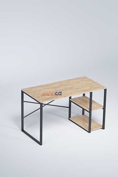 Mocca Style Mocca 60x120 Cm Raflı Çalışma Masası Bilgisayar Masası Ofis Ders Yemek Masası Çam