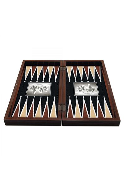 Star Oyun White Backgammon Horses with Original Star Figure