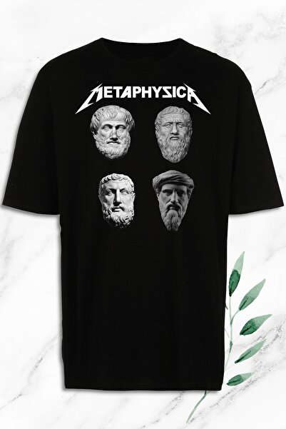 perseusshopping Μπλουζάκι Unisex Μαύρο Oversize με στάμπα Μυθολογίας, Μεταφυσ...