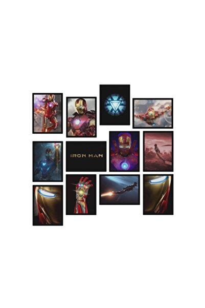 Genel Markalar Ironman 12 Parça Ahşap Mdf Tablo