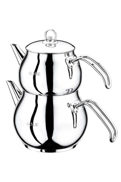 OMS 8012 S Boy Sade Çelik Çaydanlık