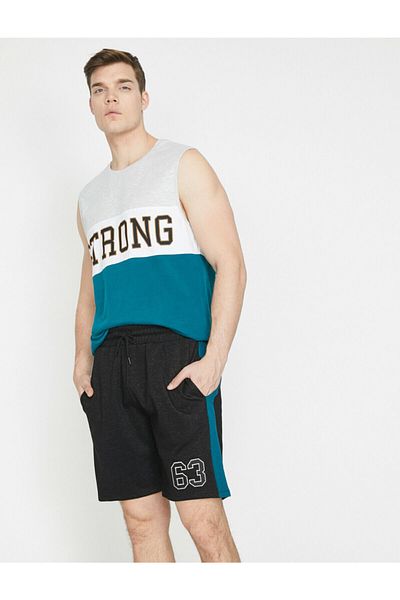 Koton Kurze Sporthose - Schwarz - Mittlerer Bund