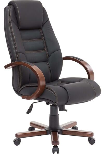 Uzay Ofis Biota Ahşap Müdür Koltuğu - Siyah - Ahşap