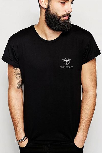 QIVI Ανδρικό πλεκτό μπλουζάκι με στάμπα Dj Tiesto