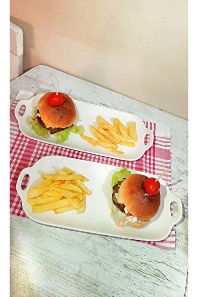 TEKBİR PORSELEN Seramik 2'li Tavuk Dünyası Sunum Tabağı -