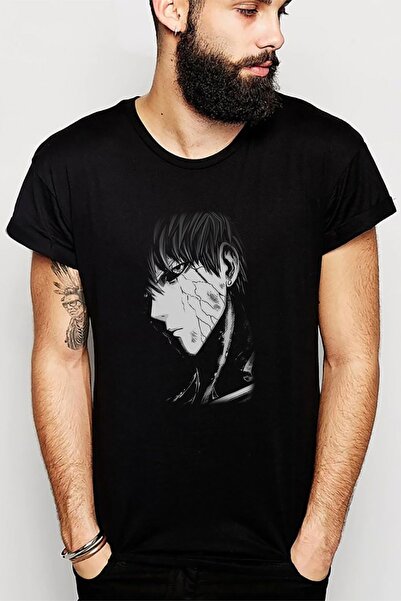 QIVI Anime One Punch Man Štampano Crna majica za muškarce Pleteno Majica T-sh...