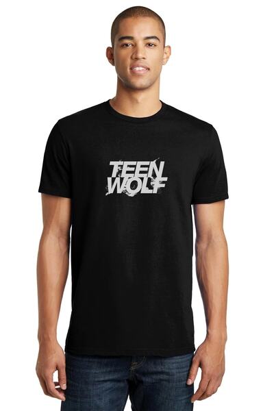 QIVI Teen Wolf logo Štampano crna muška Pleteno majica