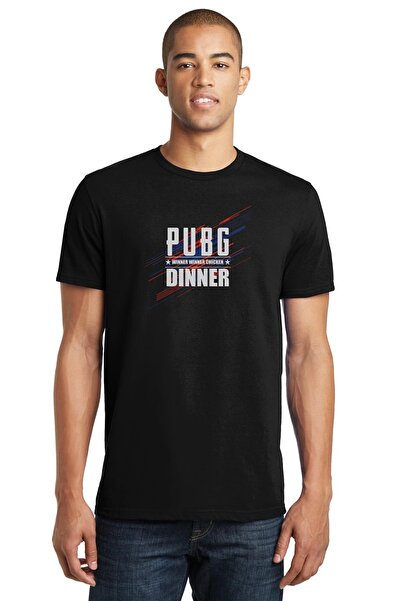 QIVI Chicken Dinner Štampano Crna muška Pleteno majica T-shirt T-shirt