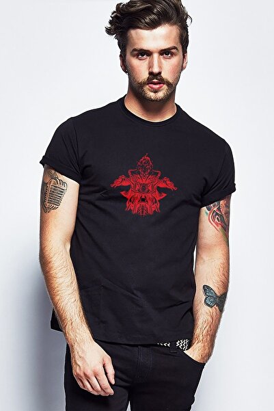 QIVI Ghost Rider Štampano Crna muška Pleteno majica T-shirt T-shirt
